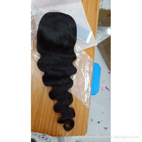 Wholesale Virgin Brazilian Body Wave Pre Plucked Swiss Transparent Lace Human Hair 13x4 Lace Frontal Wig